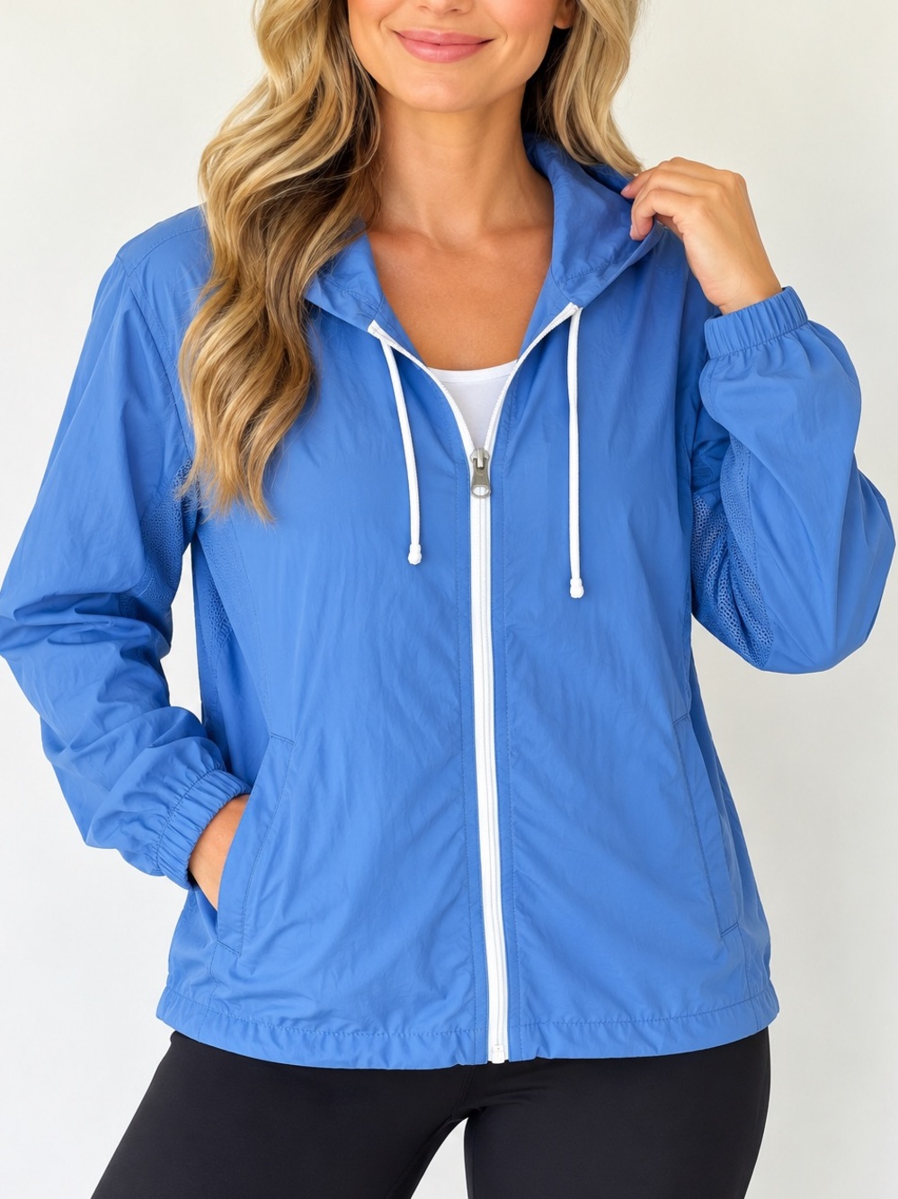 Solumbra Women’s XL Blue 100+ SPF Sun Protective Hooded Jacket